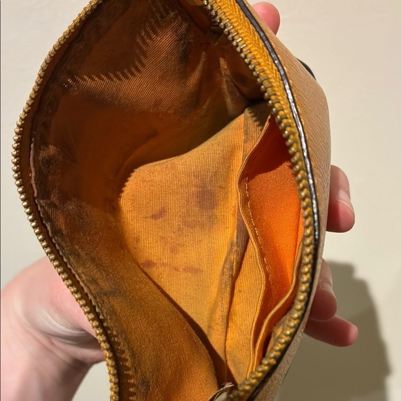 Coach Mustard‎ Yellow Pebbled Leather Wristlet Bag F53429 - Picture 9 of 9